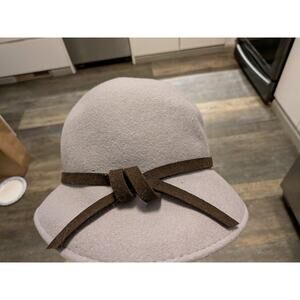 DA-ME 100% Wool Fedora Classic Purple Womens Hat Bow Italy